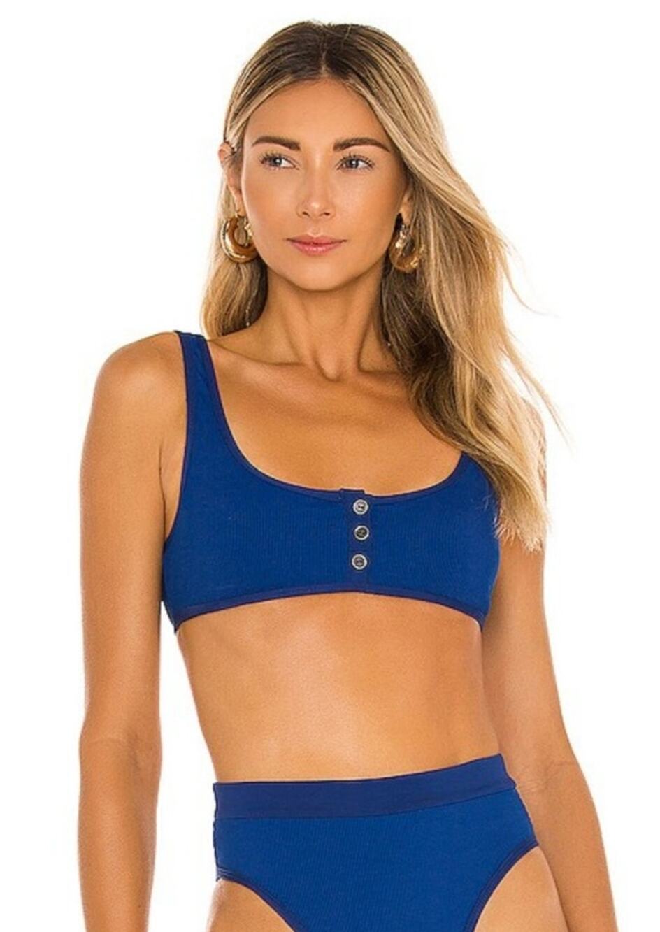 L*Space Robbie Bikini Top in Indigo Blue Size Small NWT